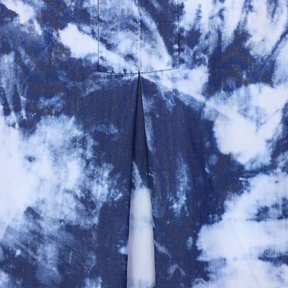 True Religion Georgia Indigo Blue White Tie Dye Mini Dress - Picture 6 of 11
